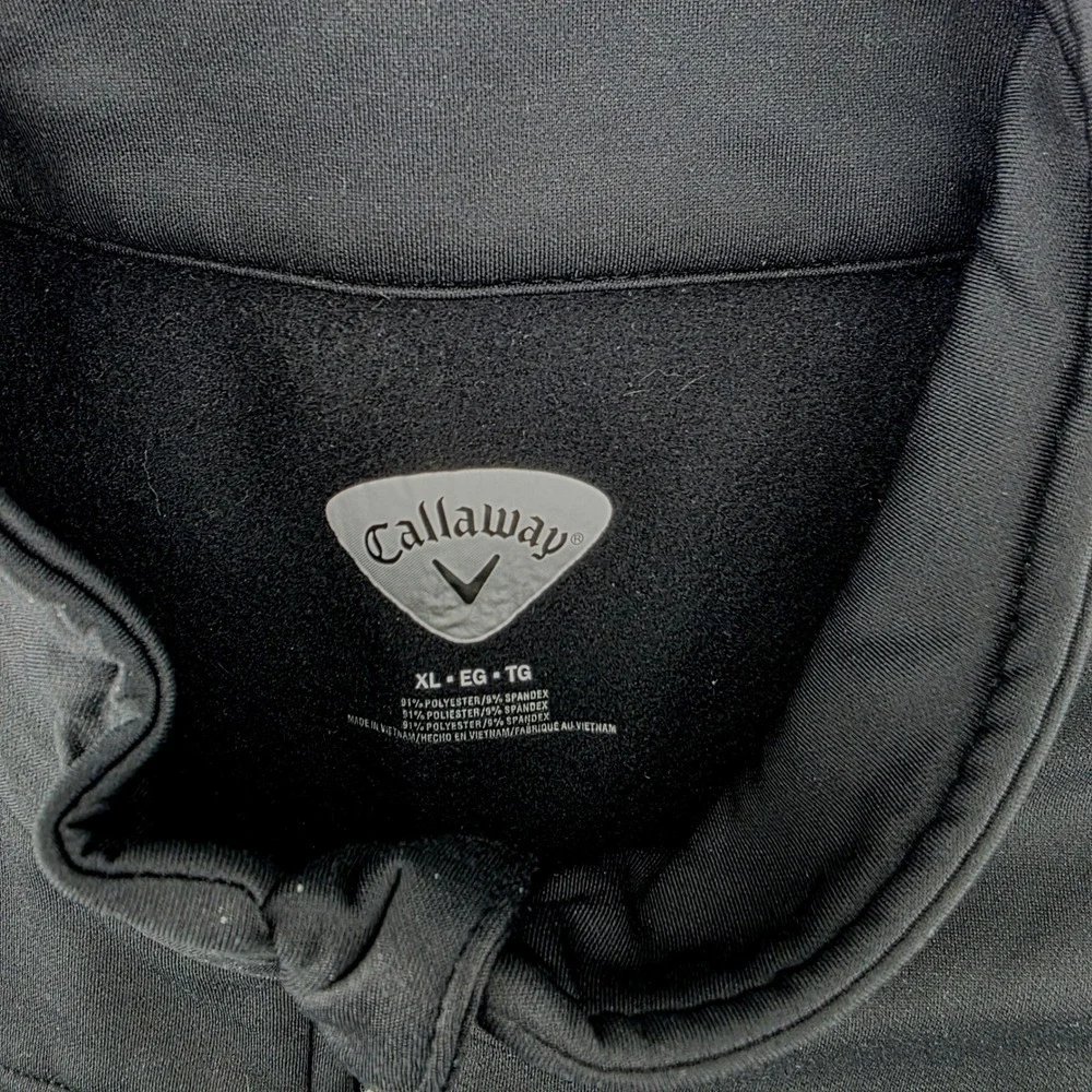 Callaway Mens XL Black Weather Series Golf Vest Pate Swap Meet Art of the Auto